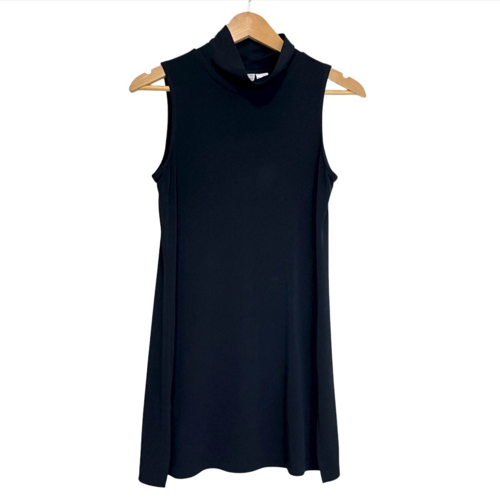 Chicos Mock Neck Sleeveless Mini Dress